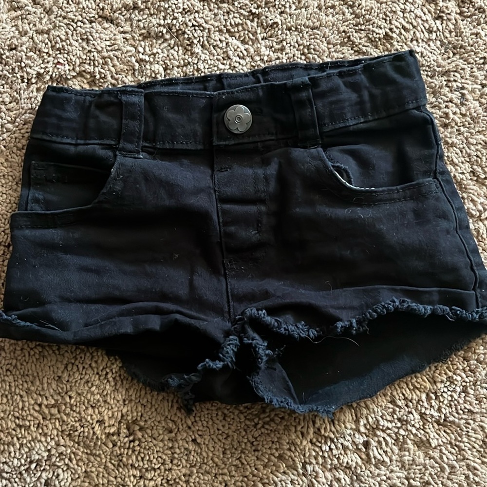 Black Jean Shorts